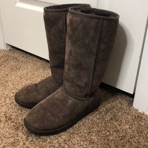 UGG Chocolate Suede Classic Tall Boot